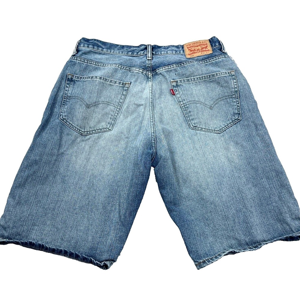 Levis 569 Shorts Men 36 Loose Fit Jorts Baggy Skate Med Wash Faded Wide Adult